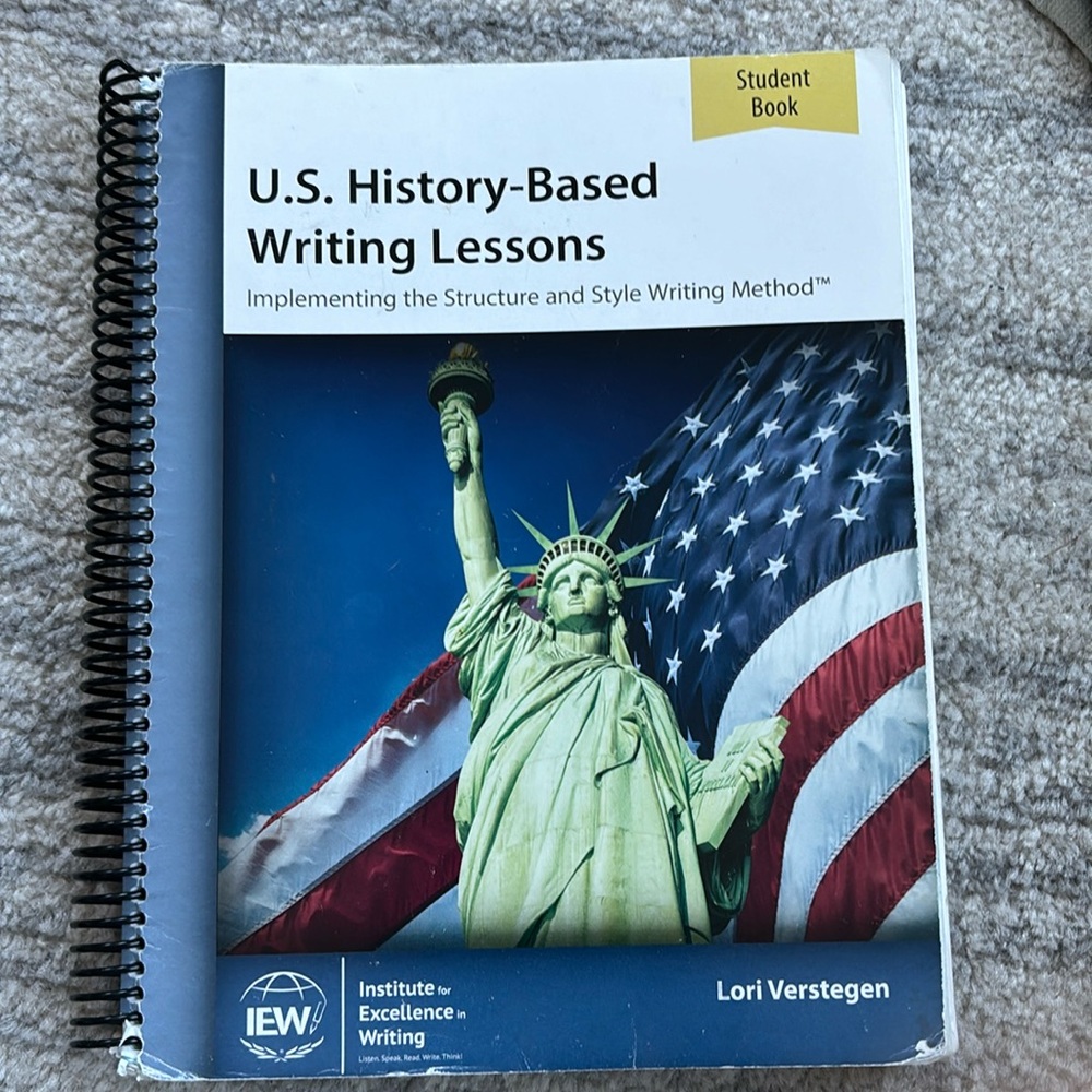 US history based writing lessons, student book